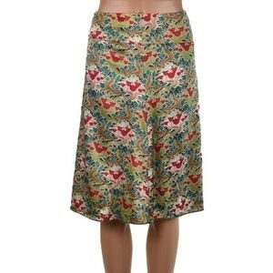 Vintage Violet Flounce A-Line Skirt Floral